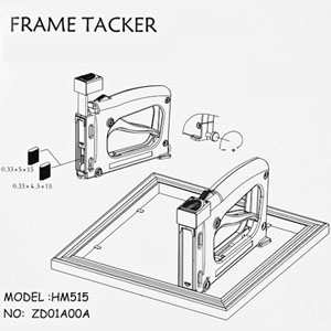 Hand Picture Frame Stapler with 1000 Points, Portable Point Driver for  Framing, Practical Framing Supplies Flexible Point Nail Gun Tacker Metal  for